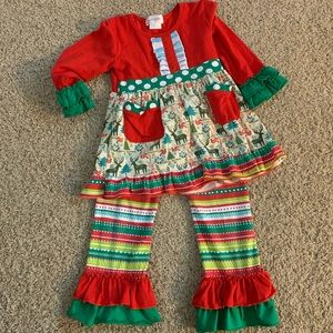 Girls 2pc Christmas Outfit